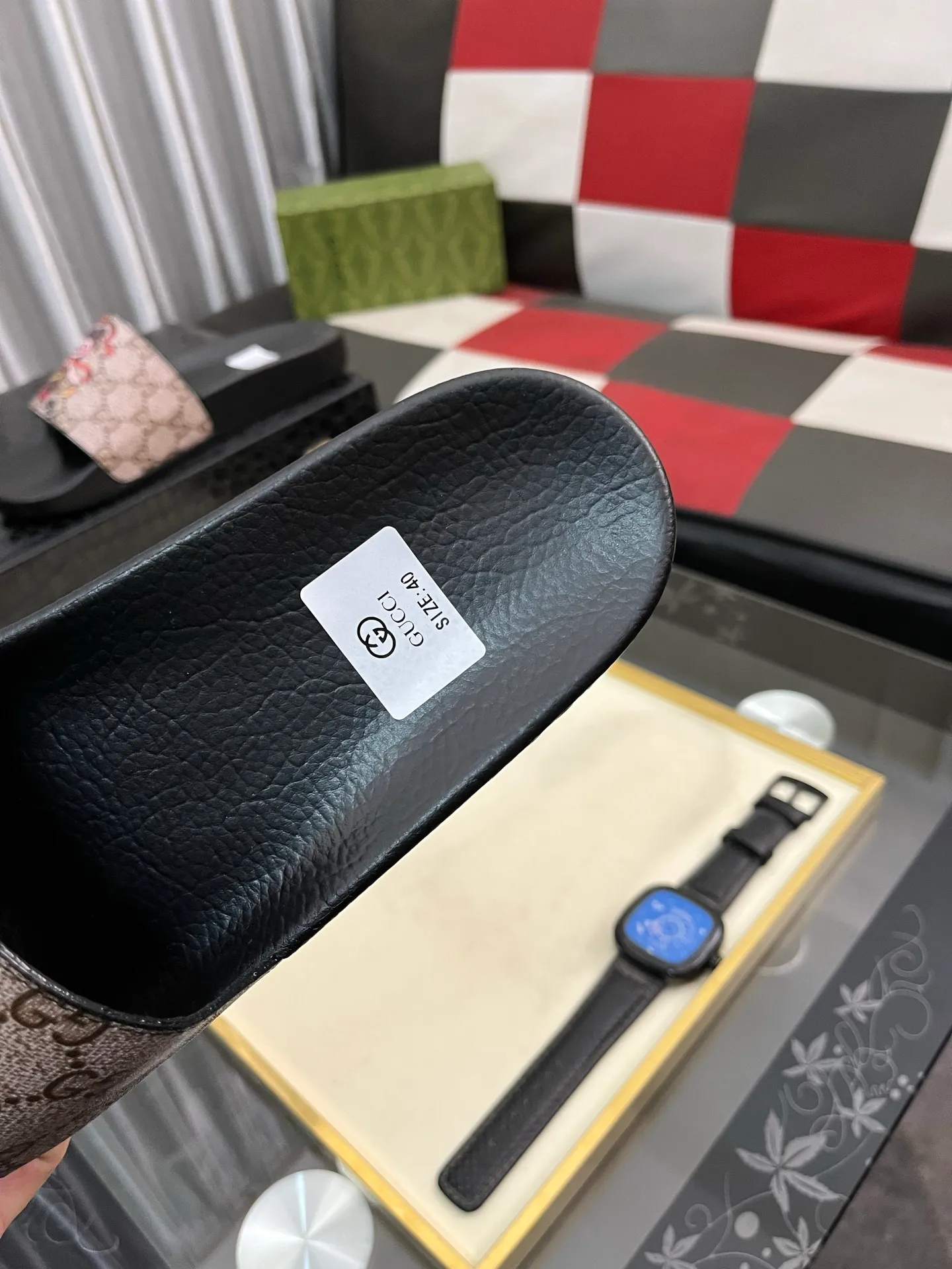 Men's Men's Shoes💰220⌚️⌚️ＧＵＣＣＩ.Gucci.Official website 1:1 popular slippers on sale! Original original material 🩴 SIZE: 38-46 (45.46 non-refundable)
